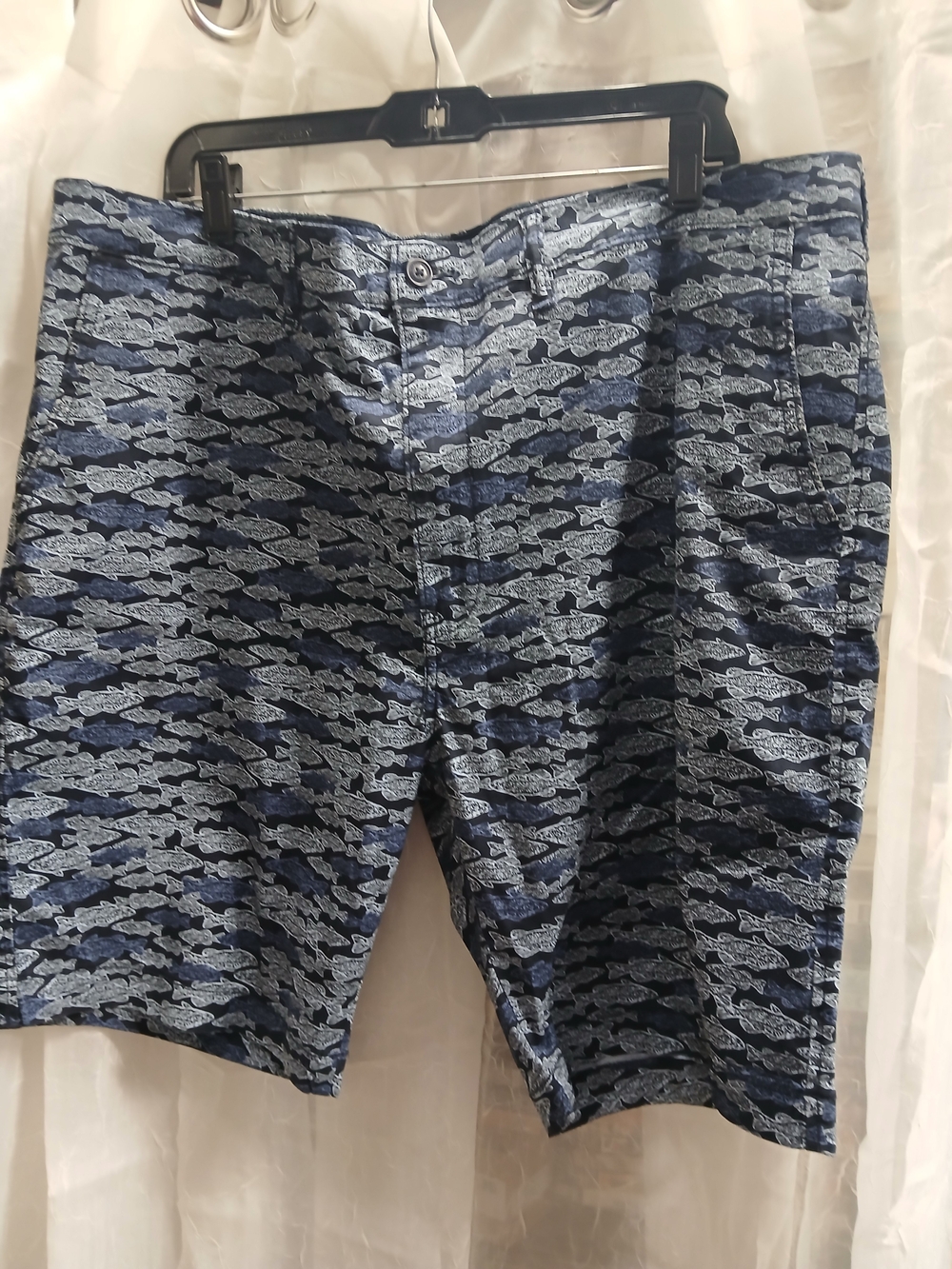 Levi's Navy and Light Blue Patterned Swim Trunks